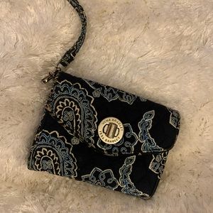 Vera Bradley deep night paisley wallet wristlet